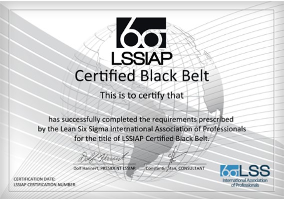 Lean Six Sigma Black Belt - Certificare Internaţională